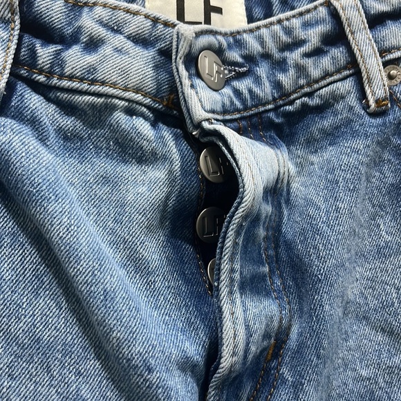 Lovers + Friends Button Fly Reece High Rise Slim Straight Denim Jeans Sz 30 - Picture 6 of 11